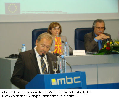 Übermittlung der Grußworte des Ministerpräsidenten
<BR>durch den Präsidenten des Thüringer Landesamtes für Statistik