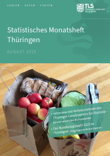 Veröffentlichung „Statistisches Monatsheft Thüringen August 2025“ im PDF-Format Veröffentlichung „Statistisches Monatsheft Thüringen August 2025“ im PDF-Format