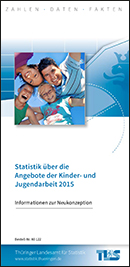 Titelbild der Veröffentlichung „Faltblatt "Statistik ber die Angebote der Kinder- und Jugendarbeit 2015"“