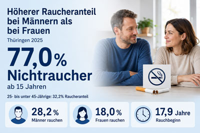 zur Pressemitteilung 129 vom 29. Mai 2026: „Höherer Raucheranteil bei Männern als bei Frauen<br><thin>Zum Weltnichtrauchertag am 31. Mai 2026</thin>“ im PDF-Format