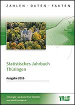 Titelbild der Veröffentlichung „Statistisches Jahrbuch Thüringen, Ausgabe 2016“