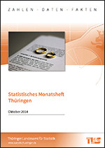Titelbild der Veröffentlichung „Statistische Monatshefte Thüringen, Oktober 2014“