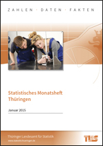 Titelbild der Veröffentlichung „Statistische Monatshefte Thüringen, Januar 2015“