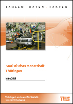 Titelbild der Veröffentlichung „Statistische Monatshefte Thüringen, März 2015“