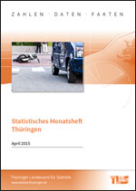 Titelbild der Veröffentlichung „Statistisches Monatsheft Thüringen, April 2015“