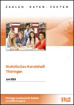 Titelbild der Veröffentlichung „Statistisches Monatsheft Thüringen, Juni 2015“
