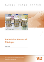 Titelbild der Veröffentlichung „Statistisches Monatsheft Thüringen, Juli 2015“