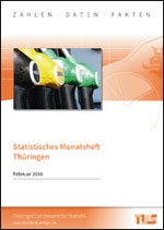 Titelbild der Veröffentlichung „Statistisches Monatsheft Thüringen, Februar 2016“