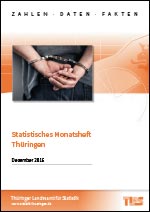 Titelbild der Veröffentlichung „Statistisches Monatsheft Thüringen, Dezember 2016“