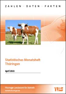 Titelbild der Veröffentlichung „Statistisches Monatsheft Thüringen April 2018“