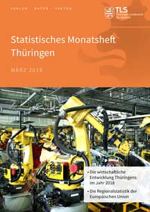 Titelbild der Veröffentlichung „Statistisches Monatsheft Thüringen März 2019“