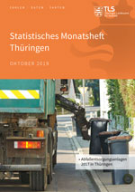 Titelbild der Veröffentlichung „Statistisches Monatsheft Thüringen Oktober 2019“