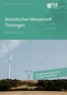 Titelbild der Veröffentlichung „Statistisches Monatsheft Thüringen Dezember 2020“