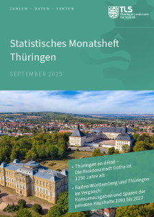 Titelbild der Veröffentlichung „Statistisches Monatsheft Thüringen September 2025“