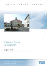 Titelbild der Veröffentlichung „Thüringer Kreise im Vergleich, Ausgabe 2016“