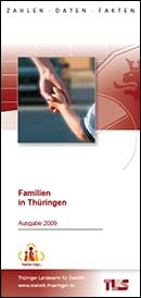 Titelbild der Veröffentlichung „Faltblatt "Familien in Thüringen", Ausgabe 2009“