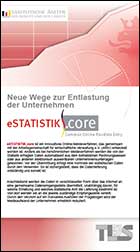 Titelbild der Veröffentlichung „Faltblatt "Neue Wege zur Entlastung der Unternehmen - eSTATISTIK.core"“