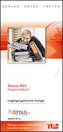 Titelbild der Veröffentlichung „Faltblatt "Zensus 2011 - Frauen im Beruf - Endgültige Ergebnisse für Thüringen"“